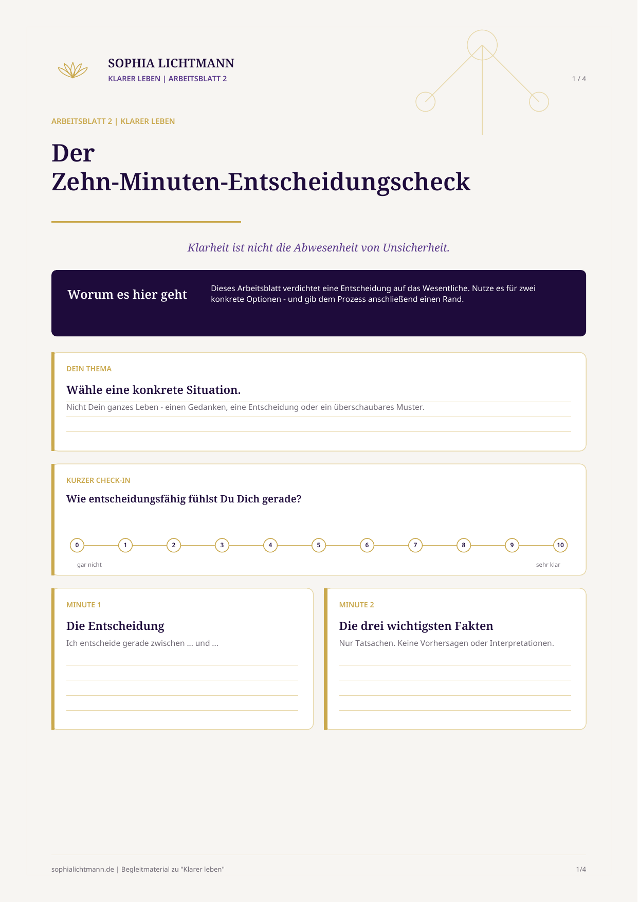 Vorschau Arbeitsblatt 2 aus Klarer leben