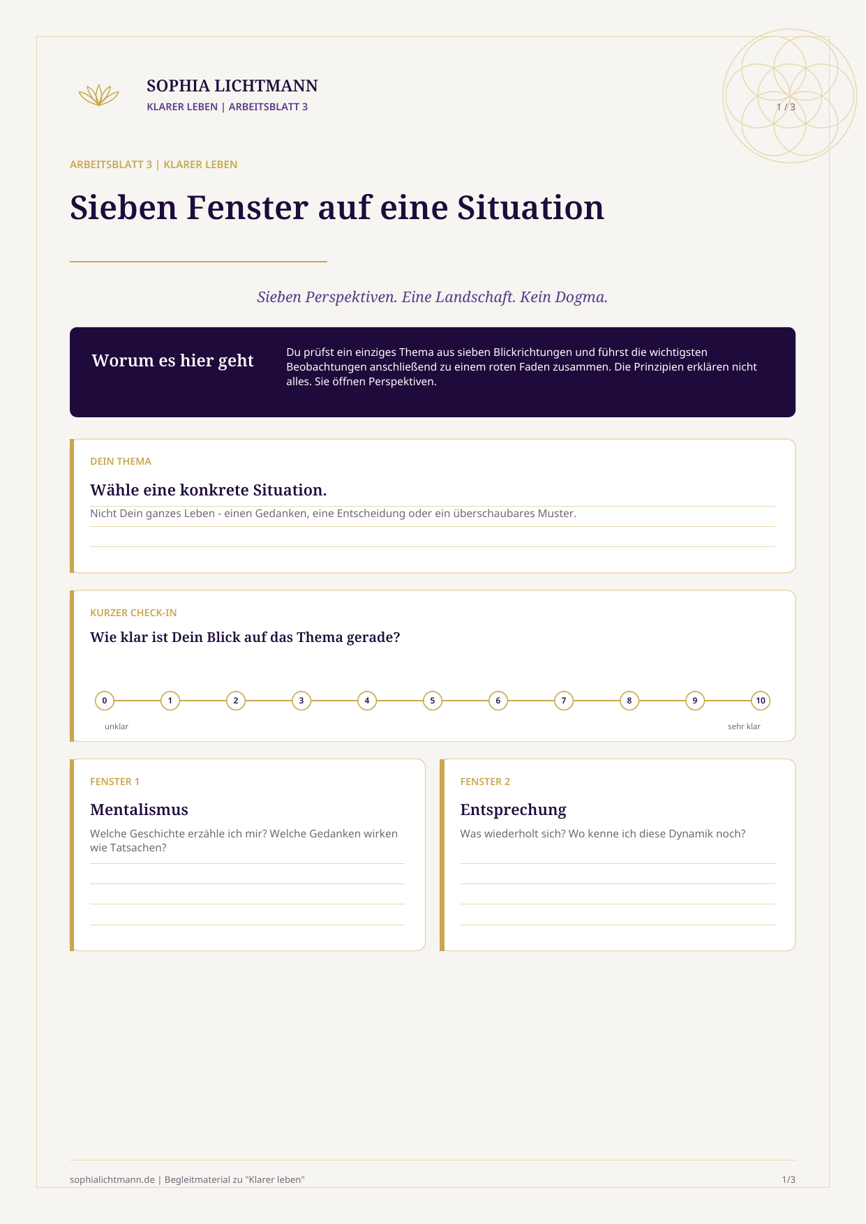 Vorschau Arbeitsblatt 3 aus Klarer leben